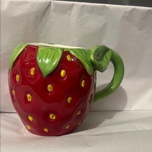 Strawberry Shaped Red and Green Mug